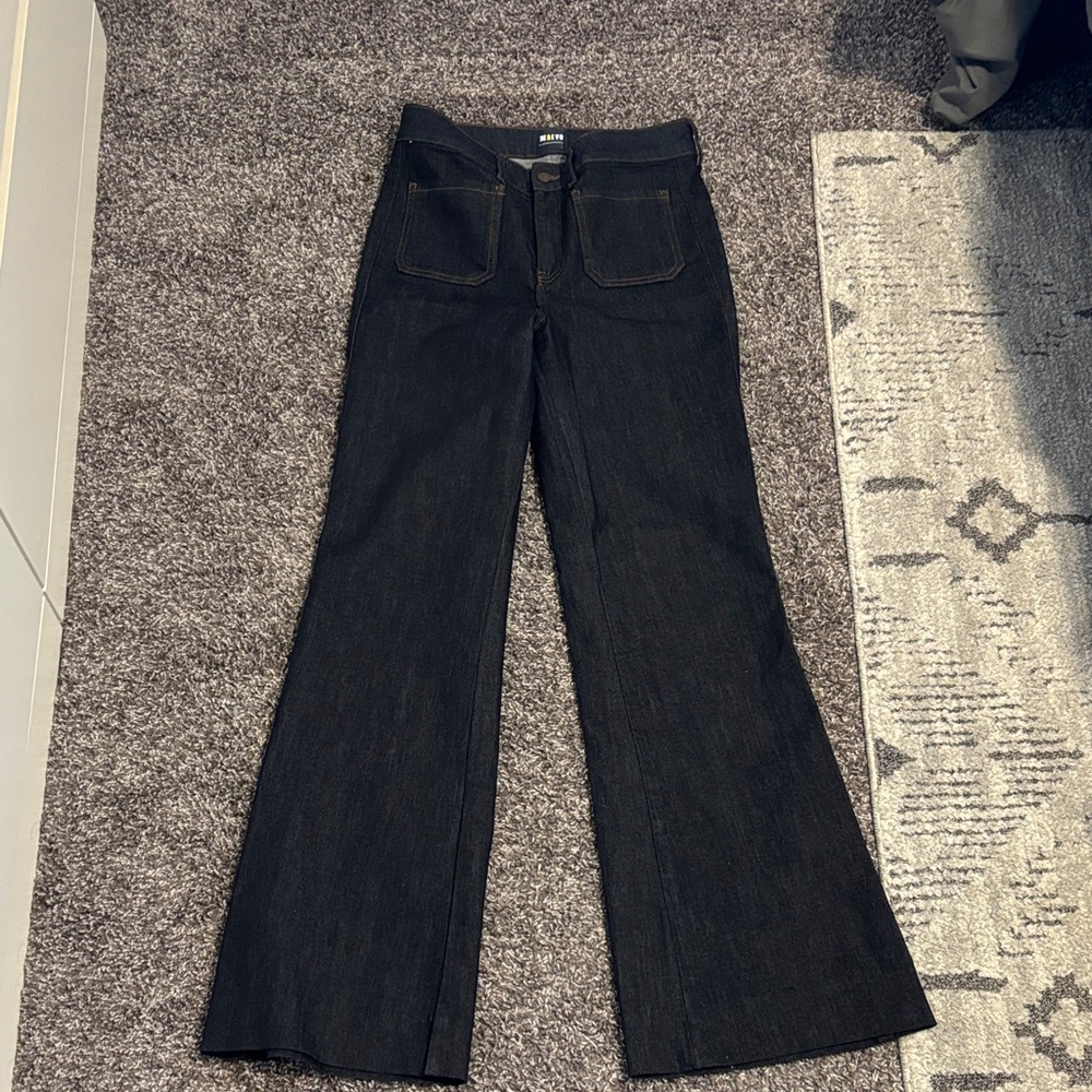 Chic Dark Blue  Flare Jeans